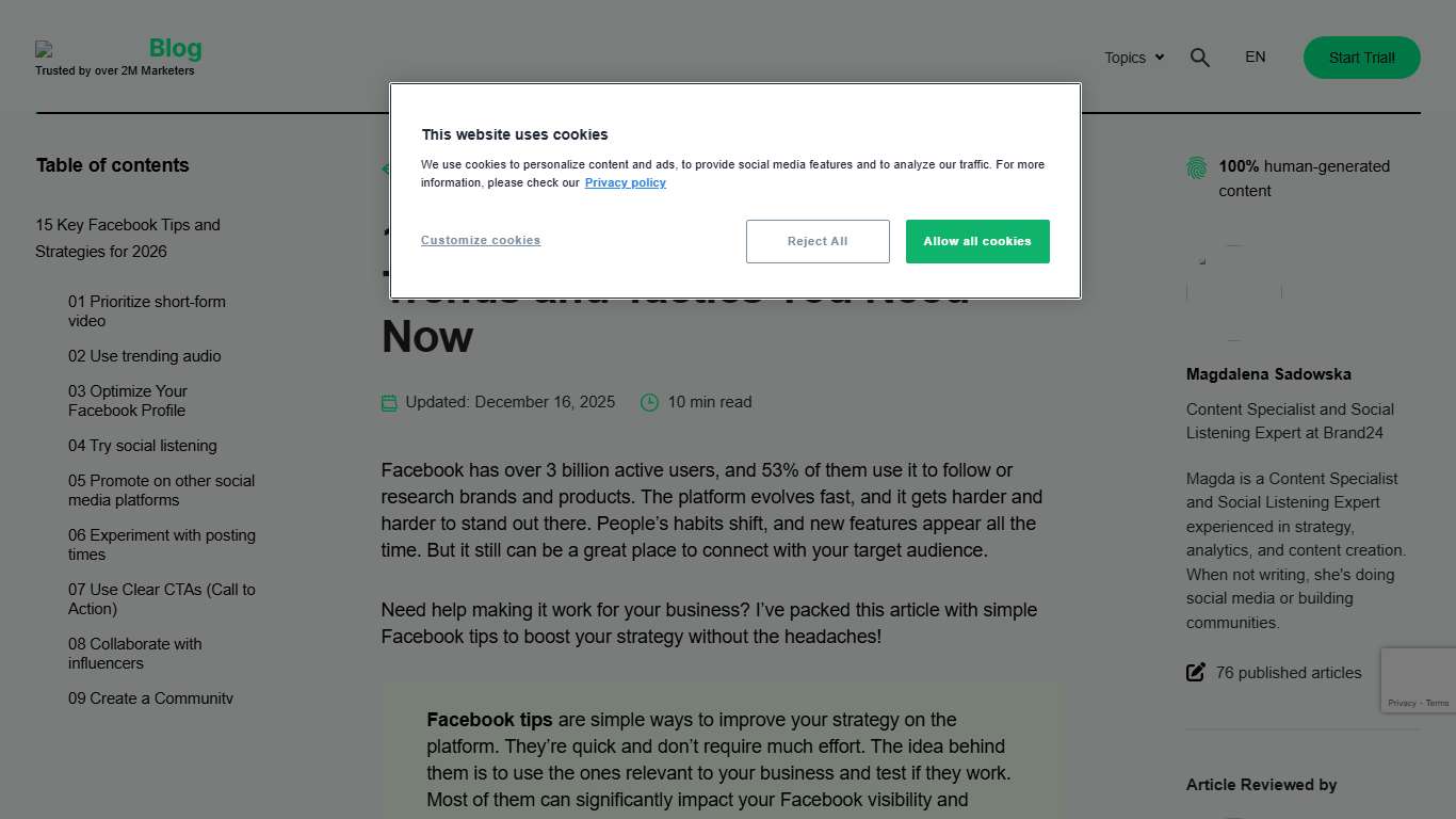 15 Facebook Tips for 2026: Trends and Tactics You Need Now Brand24