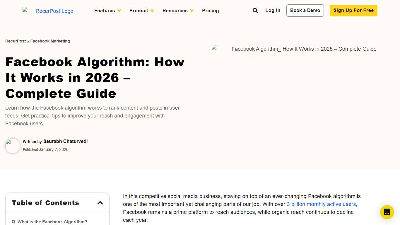Facebook Algorithm: How It Works in 2026 - Complete Guide in 2026 - RecurPost
